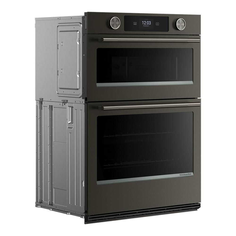 Kitchenaid KOEC930SBE 30-inch Smart Electric Combo Wall Oven with Intelligent Cooking Camera - Black Ore