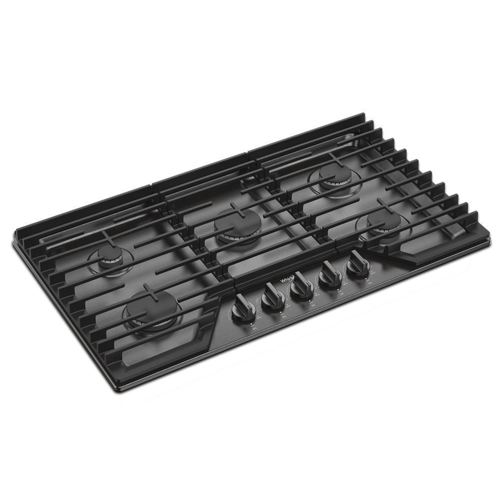 Whirlpool 36-inch Gas Cooktop with EZ-2-Lift™ Hinged Cast-Iron Grates