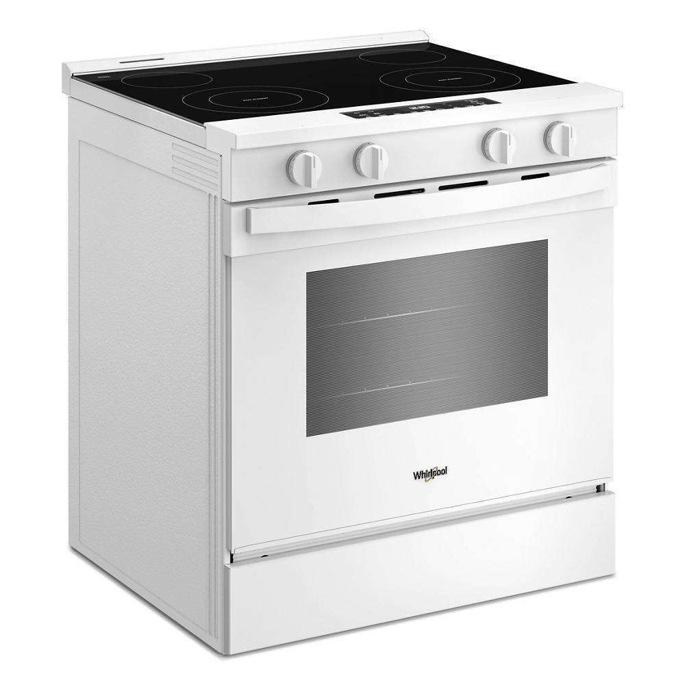 Whirlpool WSES3130SW 30-inch Electric Range with No Preheat and Slow Cook Modes