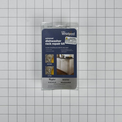 Maytag 4396840RC Dishwasher Rack Repair Kit with Grey Tine Tips and Vinyl Touch-up Paint - Repairs Two Racks and Cover Scratches