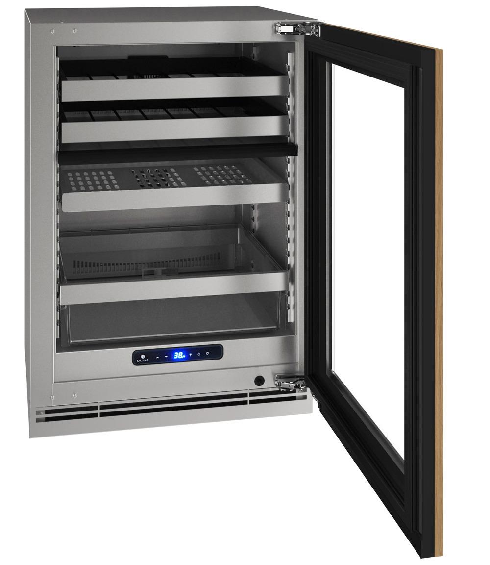 U-Line 24" Dual-zone Beverage Center With Integrated Frame Finish and Field Reversible Door Swing (115 V/60 Hz Volts /60 Hz Hz)