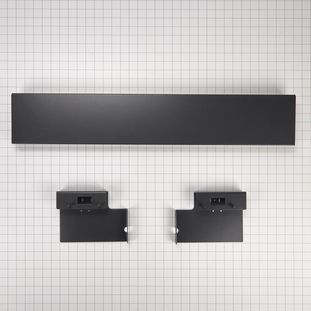 Kitchenaid W10663562 36" Refrigerator Armoire Style Door Panel Kit, Obsidian, includes (1) grille assembly, (2) grille bracket assembly