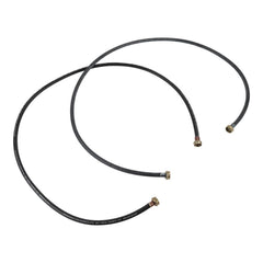 Whirlpool W11085908 6' Black braided washer fill hoses - 2 pack