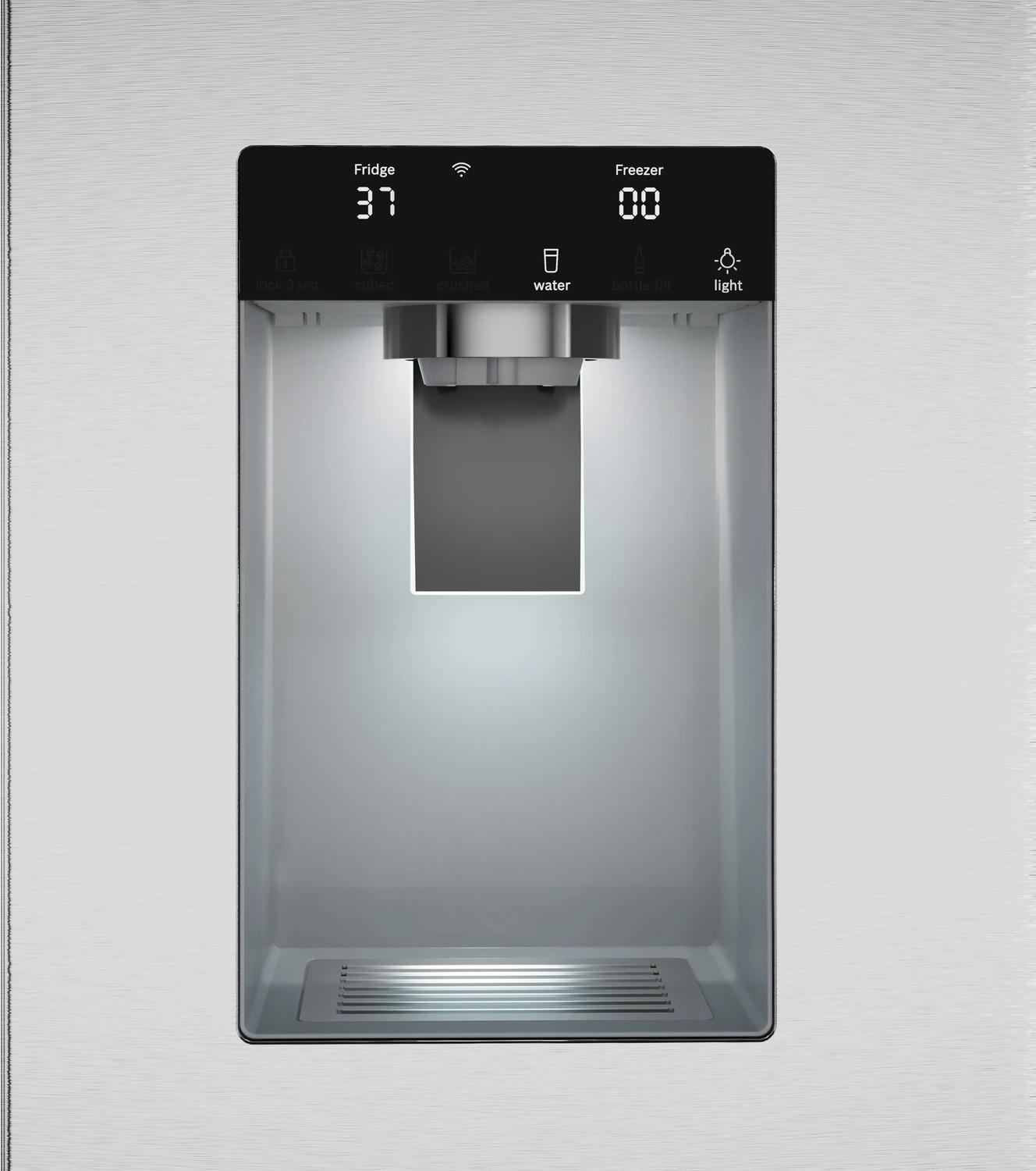 Bosch B36CD52SNS 500 Series, French Door Bottom freezer, multi door, 36'', Brushed steel (with anti-fingerprint), Total No Frost