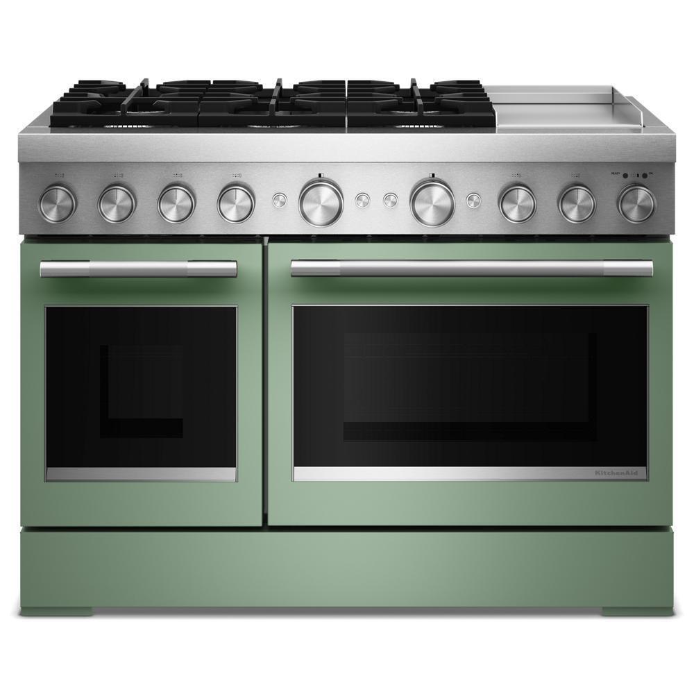 Kitchenaid KFDD948SDC 48-Inch 6 Burner Commercial-Style Dual Fuel Range with Griddle