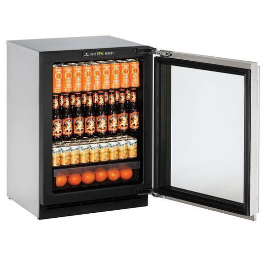 U-Line U2224RGLS00B 2224rgl 24" Refrigerator With Stainless Frame Finish and Field Reversible (115 V/60 Hz)