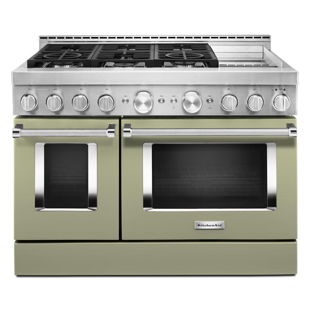 KFGC558JAV KitchenAid® 48'' Smart Commercial-Style Gas Range with Griddle