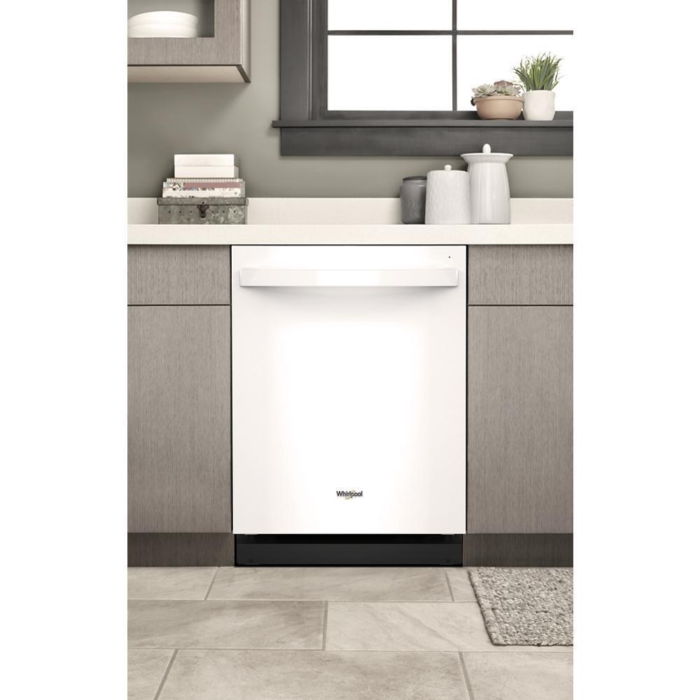 Whirlpool WDT550SAPW 44 dBA ADA Compliant Dishwasher Flush with Cabinets with 3rd Rack