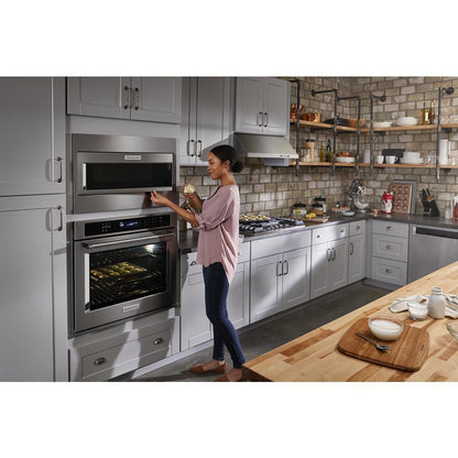 Kitchenaid W11451313 Built-In Low Profile Microwave Standard Trim Kit with Pocket Handle, Stainless Steel, fits cut-out height 17-1/2"