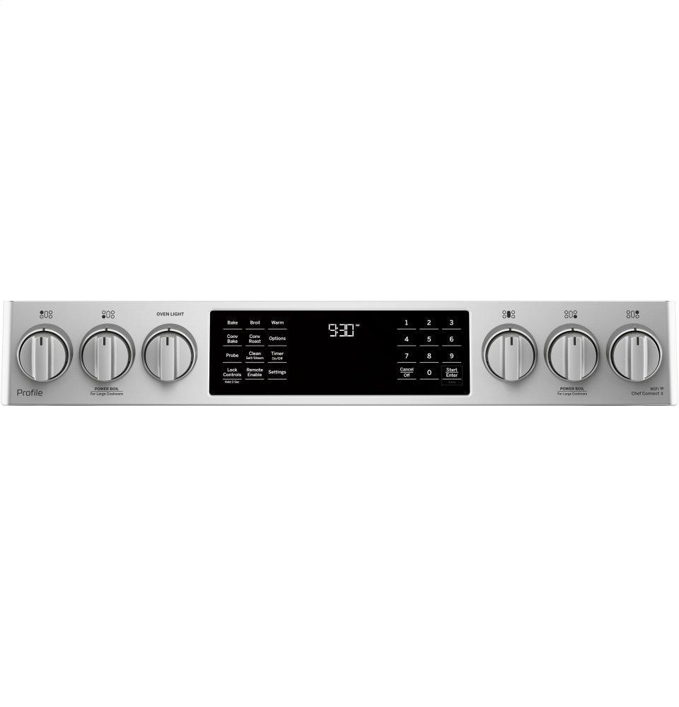 GE Profile™ 30" Smart Slide-In Front-Control Gas Range