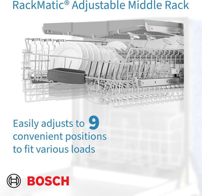 Bosch 300 Series Dishwasher 17 3/4" Black SPE53B56UC