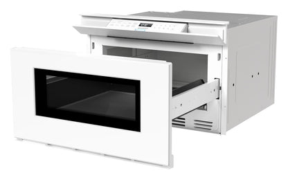 SMD2479MW Sharp 24 in. 1.2 cu. ft. Deco Series Built-In Smart Microwave Drawer™ Oven with Easy Wave Open in White