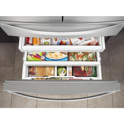 Whirlpool WRMF7736PZ 36-inch Wide 4 Door Refrigerator with Prep and Store Bins - 26 Cu. Ft.