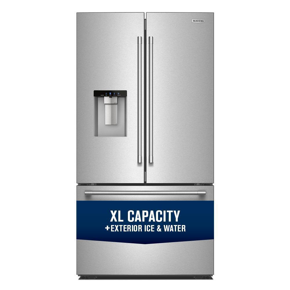 MRFF5336TZ Maytag® 30 Cu. Ft. XL Capacity French Door Bottom Mount Refrigerator with In-Door-Ice® Dispensing System