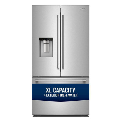 MRFF5336TZ Maytag® 30 Cu. Ft. XL Capacity French Door Bottom Mount Refrigerator with In-Door-Ice® Dispensing System