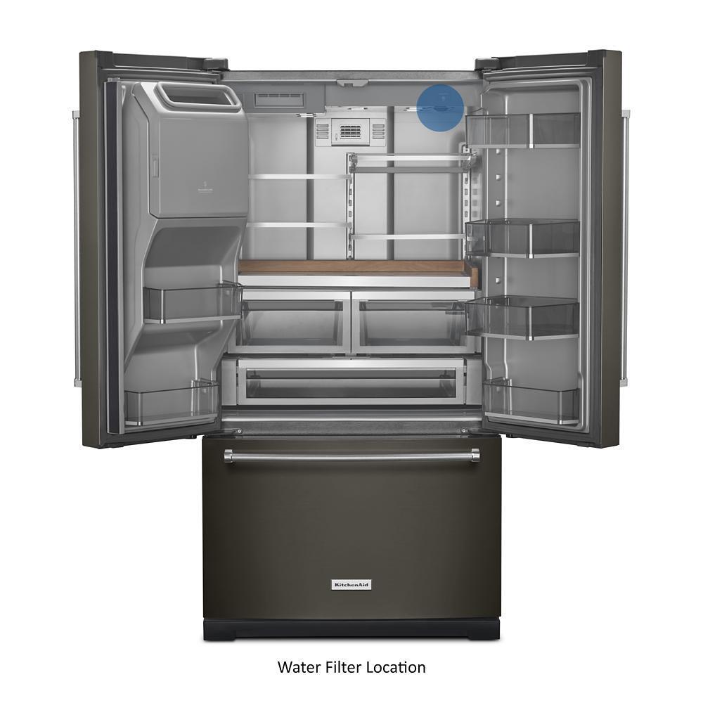 Kitchenaid KRFF577KBS 26.8 Cu. Ft. Standard-Depth French Door Refrigerator with Exterior Ice and Water Dispenser