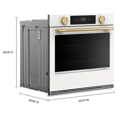 Kitchenaid KOES730SPL 30-inch Smart Electric Single Wall Oven with Assisted Cooking Modes - Porcelain White