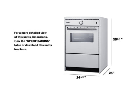 Summit WEM665W 24" Wide Induction Range