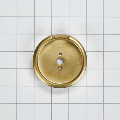 Kitchenaid W11317495 JennAir 3-IN D Single Bezel for Rise-Style Commercial Range and Rangetop Burner Griddle Knobs - Brass