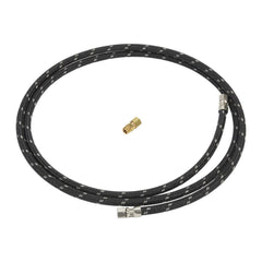Whirlpool W10505928RP Refrigerator Water Line Installation Kit, Black, with (1) 7'L industrial braided flexible hose and (1) brass union