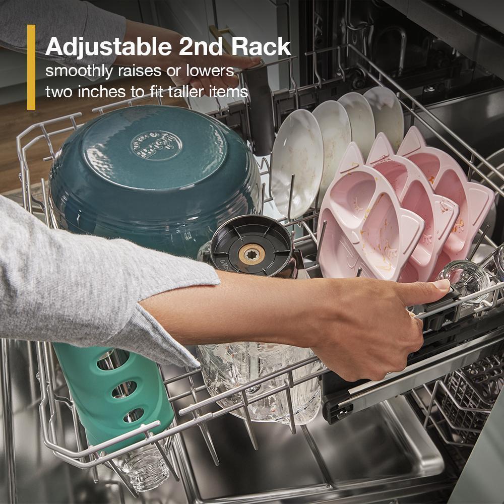 Whirlpool WDPS7024RZ Eco Series Quiet Dishwasher with a washing 3rd Rack & Water Repellent Silverware Basket