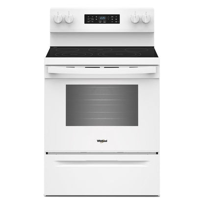 Whirlpool WFES5730SW 30-inch Electric Range with Air Cooking Technology