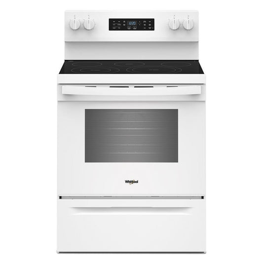 Whirlpool WFES5730SW 30-inch Electric Range with Air Cooking Technology
