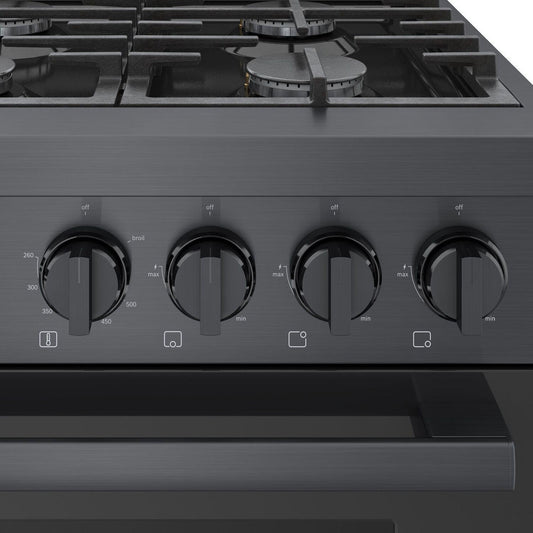Bosch HGS8645UC 800 Series, Gas freestanding range, 36'', Black stainless steel