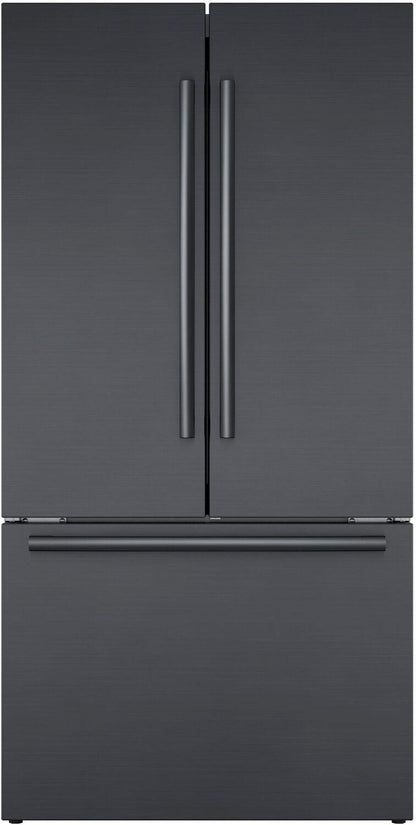 Bosch B36CT80SNB 800 Series, French Door Bottom freezer, multi door, 36'', Black inox-antifingerprint