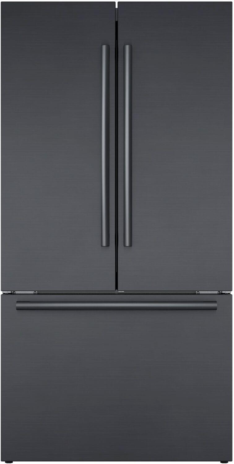 Bosch 800 Series French Door Bottom Mount Refrigerator 36" Black stainless steel B36CT80SNB