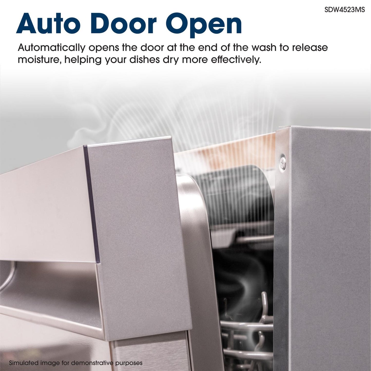 Sharp SDW4523MS 18 in. Stainless Steel 47 dB Dishwasher