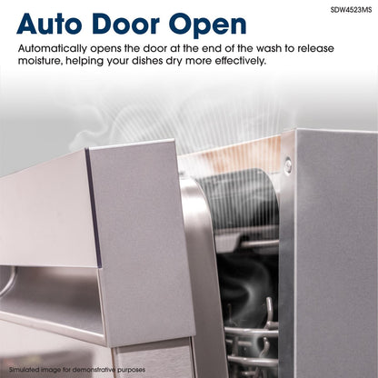 Sharp SDW4523MS 18 in. Stainless Steel 47 dB Dishwasher