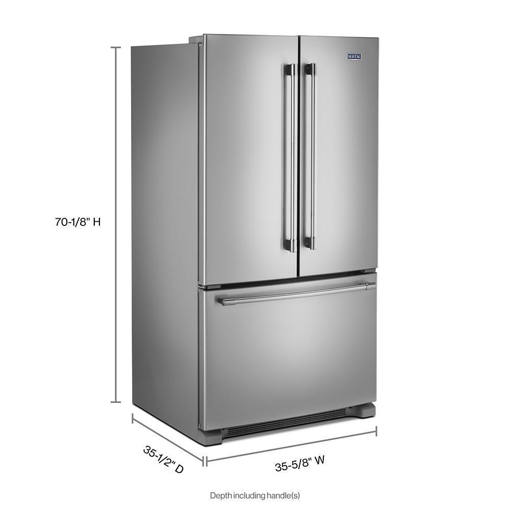 Maytag 33-Inch Wide French Door Refrigerator with Water Dispenser - 22 Cu. Ft