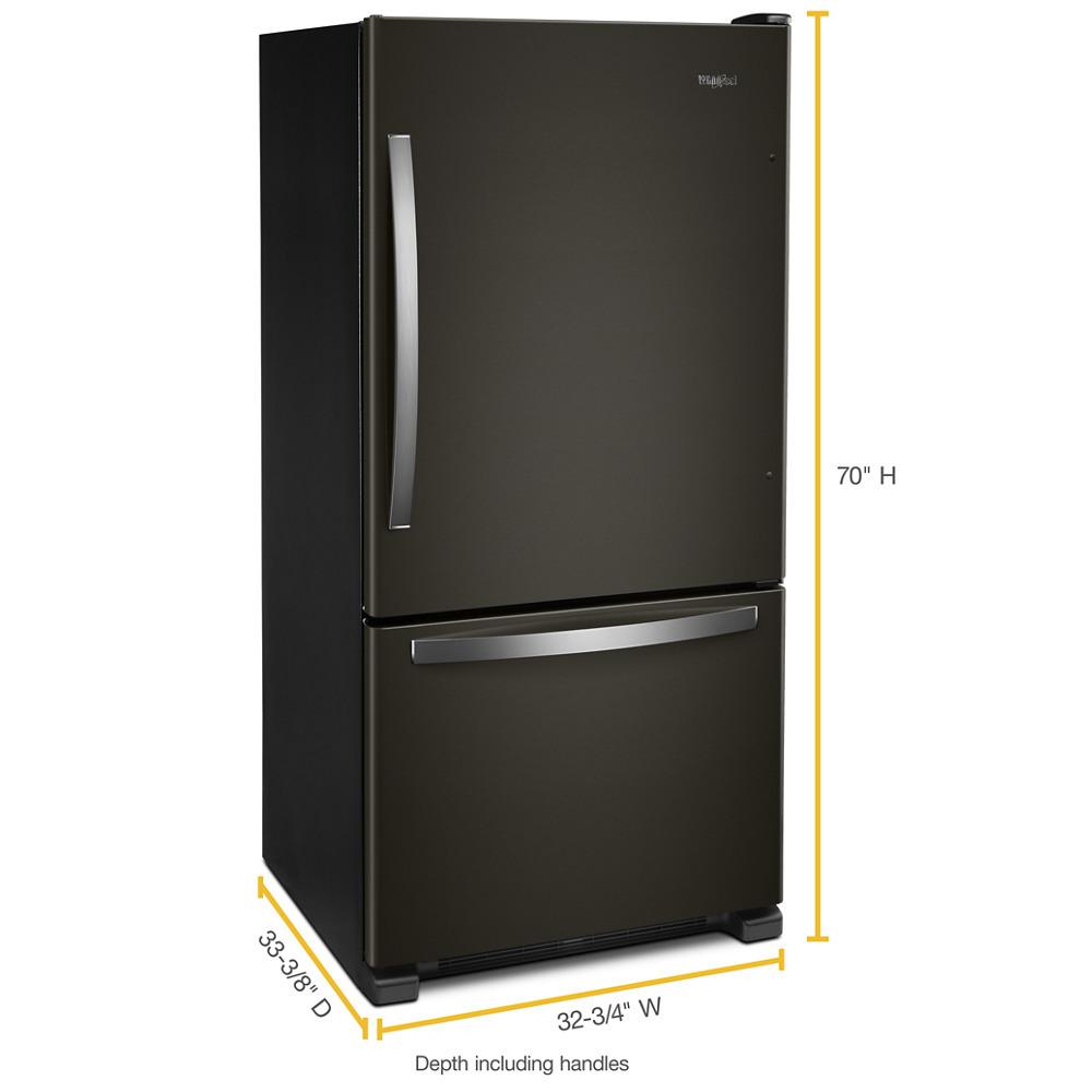 Whirlpool WRB322DMHV 33-inch wide Bottom-Freezer Refrigerator - 22 cu. ft.