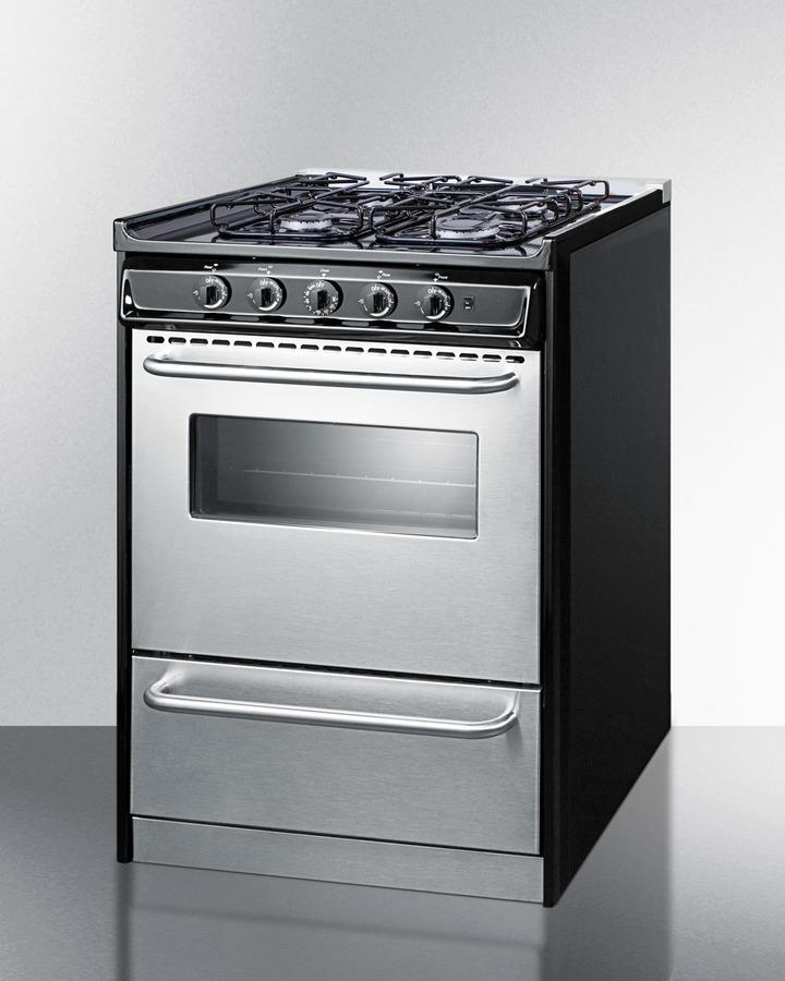 Summit TTM61027BRSW 24" Wide Gas Range