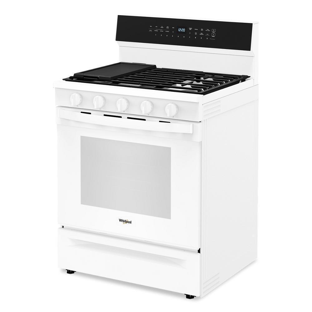 Whirlpool WFGS7530RW 30-inch Smart Gas Range with Air Cooking Technology, No Preheat Air Fry, Steam/Self Clean and High Speed Preheat