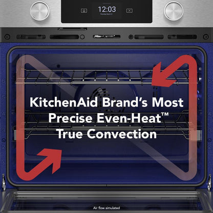 Kitchenaid KOED630SPS 30-inch Smart Electric Double Wall Oven with Assisted Cooking Modes - PrintShield™ Finish