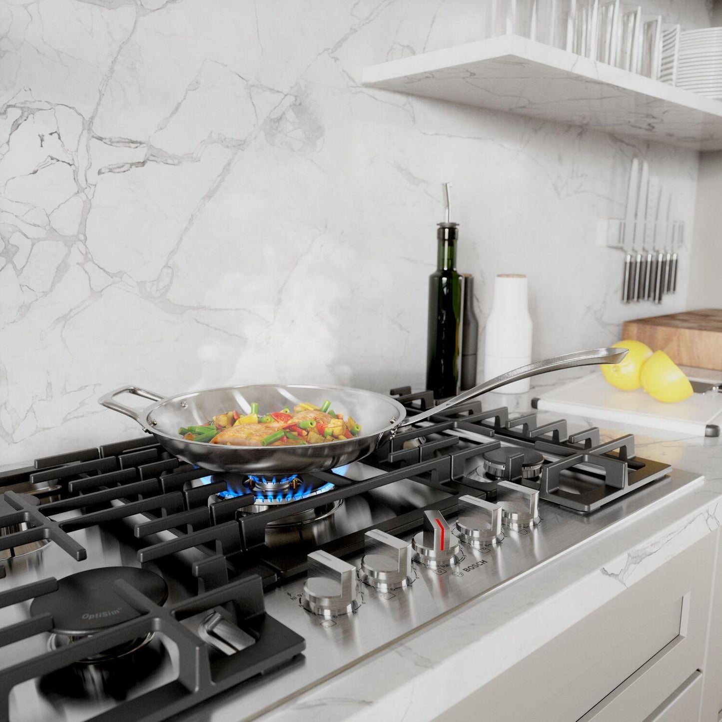 Bosch NGM8059UC 800 Series, Gas hob, 30'', Stainless steel