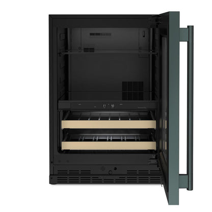 Kitchenaid KUBR524SJP 24" Beverage Center with Glass Door and Wood-Front Racks