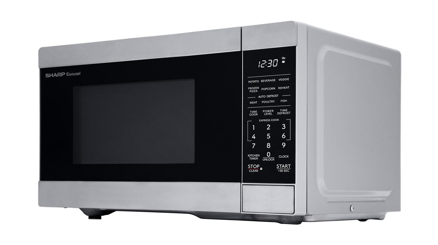SMC0761KS Sharp 0.7 cu. ft. 700W Stainless Steel Countertop Microwave Oven