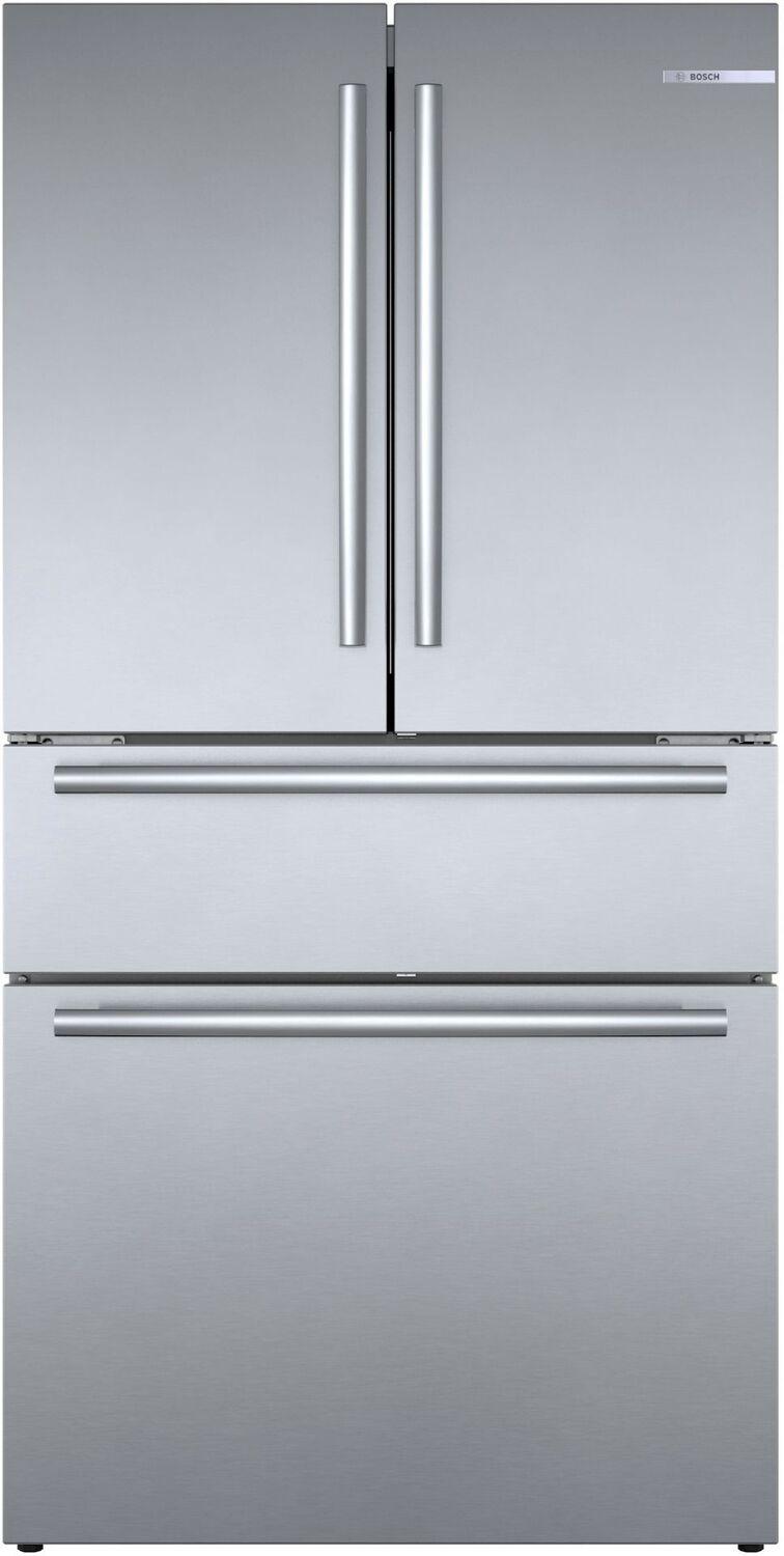Bosch 800 Series French Door Bottom Mount Refrigerator 36" Brushed steel anti-fingerprint B36CL80SNS