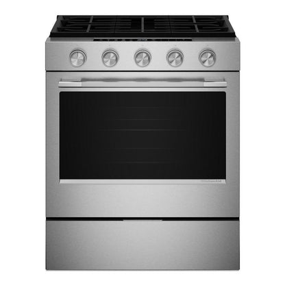 Kitchenaid KSGS430SPS 5.0 Cu. Ft. Smart Slide-in Gas Range with Convection Cooking Modes and Steam Bake Mode
