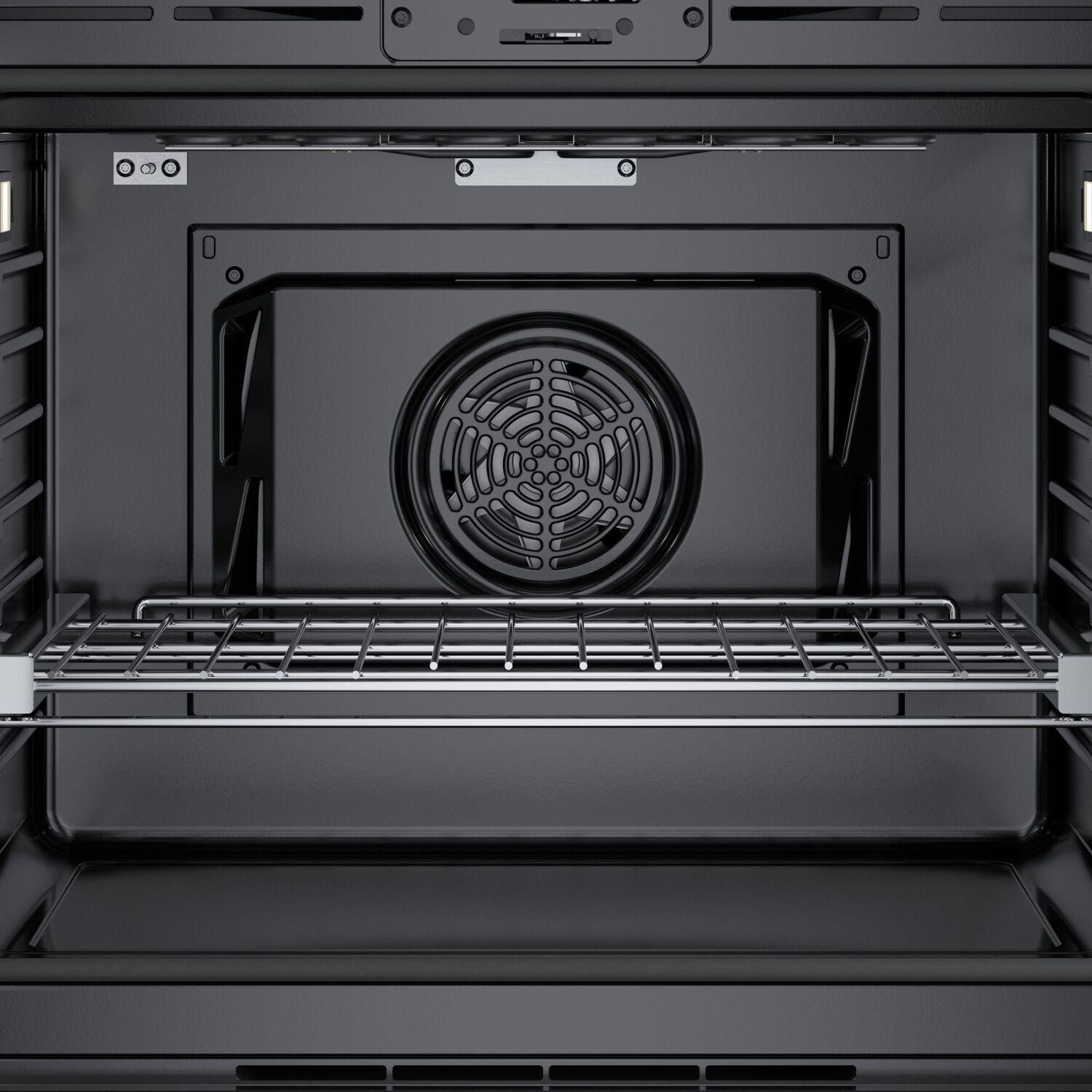 Bosch HBL8444LUC 800 Series Single Wall Oven 30" Left SideOpening Door, Black Stainless Steel