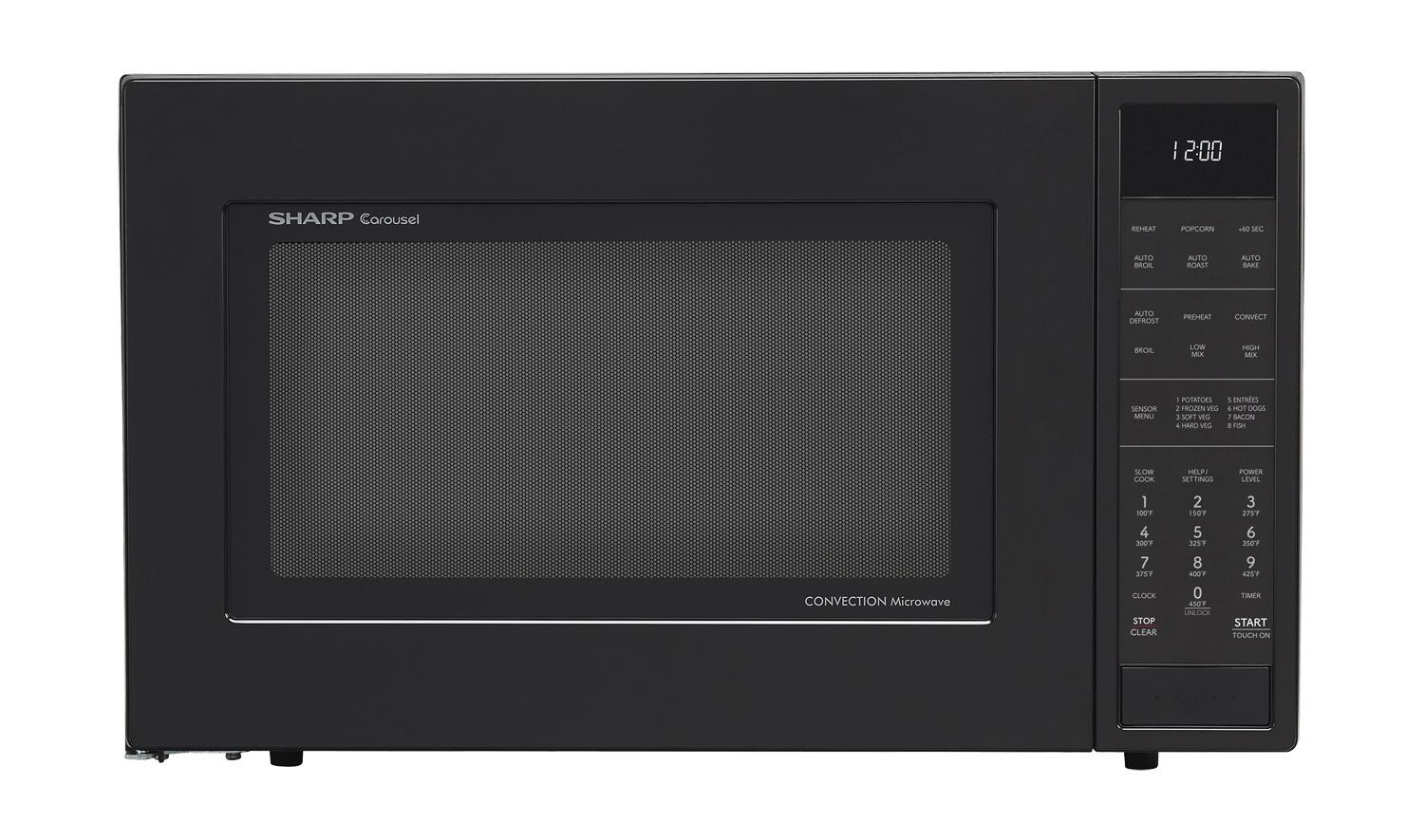 SMC1585KB Sharp 1.5 cu. ft. 900W Black Convection Countertop Microwave Oven