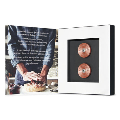 W11368841CF KitchenAid Commercial-Style Range Handle Medallion Kit - Copper (Includes Two Medallions, Screws, and One 1/8-IN Hex Wrench)