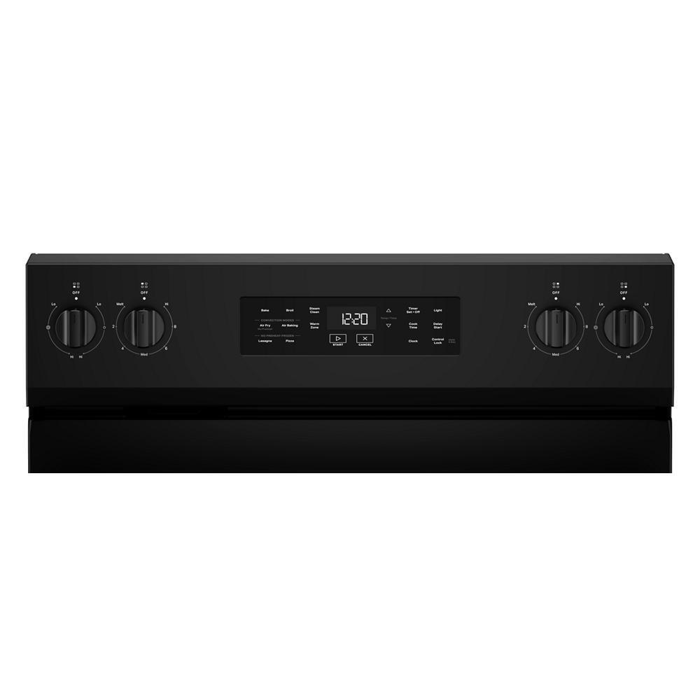 Whirlpool WFES4530SB 30-inch Electric Range with Air Cooking Technology and Steam Clean