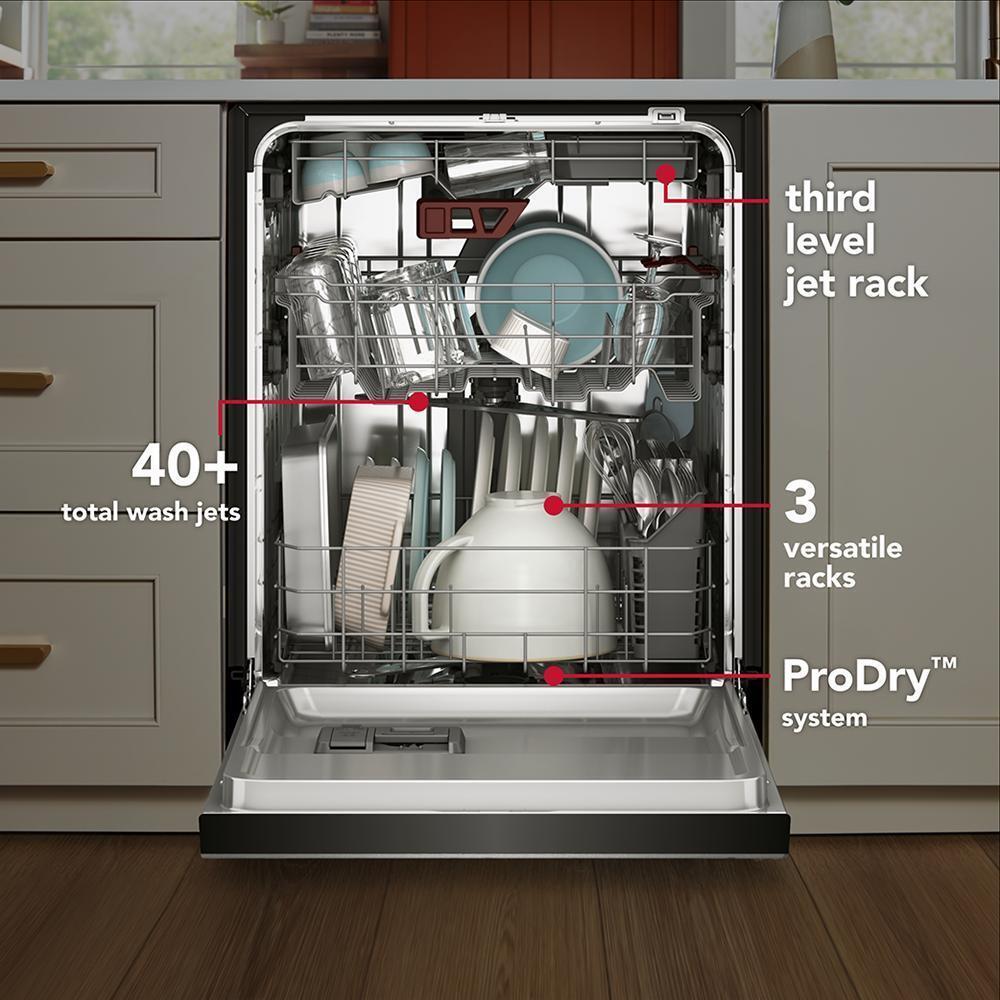 KDPS324SPS KitchenAid® Third Level Jet Rack Dishwasher with 40+ Total Wash Jets in PrintShield™ Finish, 41 dBA