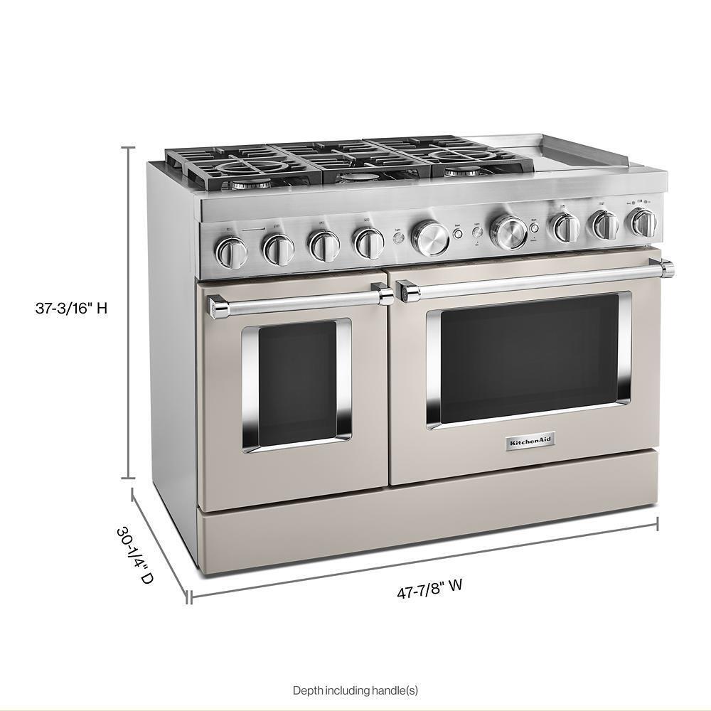 KFDC558JMH KitchenAid® 48'' Smart Commercial-Style Dual Fuel Range with Griddle