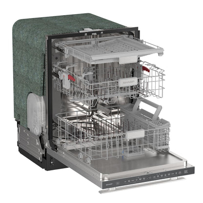 Sharp SDY6748SNS 24" Top Control Stainless Steel Handle 47 dBA Dishwasher with Auto Door Open