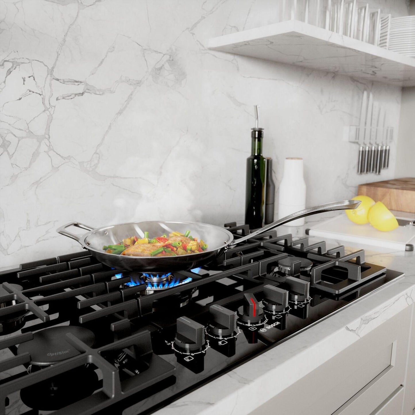 Bosch 800 Series Gas Cooktop 30" Black NGM8048UC